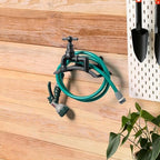 MyGift Brown Cast Iron Wall Mounted Garden Hose Holder, Spigot Design - Image 3