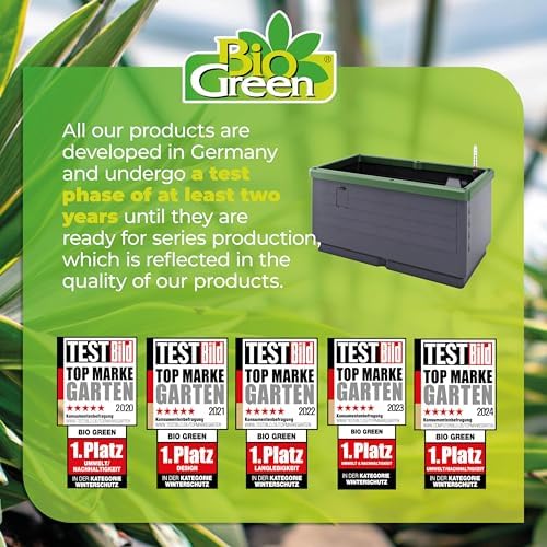 BioGreen Raised Garden Bed City Jungle | 8.98 gal | 13“ x 24“ x 13“ | Including Water Tank | Self-Watering Planter Box | Ideal for Balcony/Terrace - Image 6