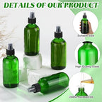 Norme 12 Pcs 8 oz Glass Spray Bottles, Funnels and Labels, Green, Stylish - Image 3