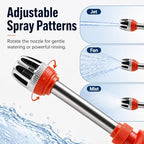 Garden Hose Foam Sprayer, 2-in-1 Water and Foam Hose Nozzle with Adjustable Spray Patterns, 100 ml Soap Bottle, Stainless Steel Wand and Hose Connectors for Car Wash, Garden Watering - Image 4