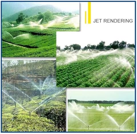 Impact Sprinkler, Metal Farm Lawn Sprinkler Spray Gun, 360 Rotation Large Area Watering Spray, Vertical Swing arm Ground Irrigation Spray Gun for Large Area - Image 7