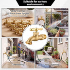 VIHOSE 10 Pack Outdoor Spigot Hose Bib 1/2" MIP X 3/4" MHT,Golden - Image 6