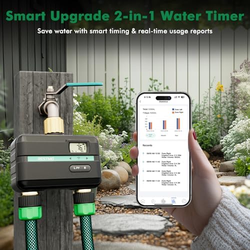 RESTMO 2 Zone Smart Water Timer with APP Remote Control for Garden Hose - Image 3
