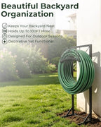 Garden Hose Holder Stand, Heavy Duty Freestanding Metal Rack - Image 2
