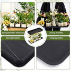 Cinnvoice 4 Pack Black Rectangle Plant Saucer, 23.2 x 8.2 x 0.8 Inch - Image 3