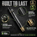 High Pressure Hose Nozzle for Garden Hose, Heavy Duty Metal Jet Sprayer with Quick Connect, Adjustable Water Sprayer for Car Washing, Patio Cleaning & Outdoor Use (Plastic Connector + 5m Water Hose) - Image 4