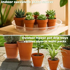 16 Packs 16 Inches Large Clear Plant Saucers for Indoor Outdoor Use Heavy Duty Plastic Plant Trays for Planter Flower Pot Drip Trays to Catch Water, 4 to 20 Inch, Round Transparent - Image 2