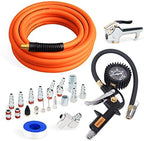 22 Pieces Air Compressor Accessories Kit with 25ft Hybrid Air Hose by FYPower