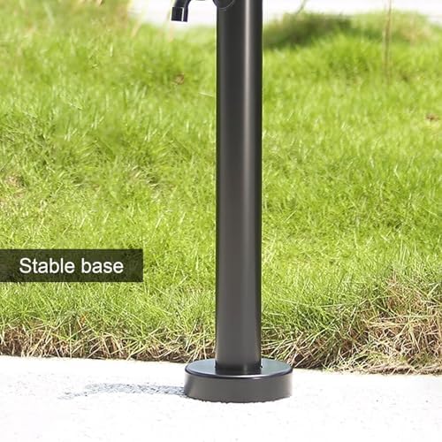 Floor Mounted Faucet Outdoor Water Pipe Vertical Fountain Irrigation Column,Freestanding Outdoor Stainless Steel Antifreeze Faucet for Garden Irrigation & Watering - Durable, Weather-Resista - Image 3