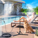 6-Nozzle Adjustable Standing Misters for Outside Patio - Stand Misting System for Cooling Outdoor Areas, Easy to Install & Maintain, Custom Coverage, Durable for Backyard Use. by KENSOSO