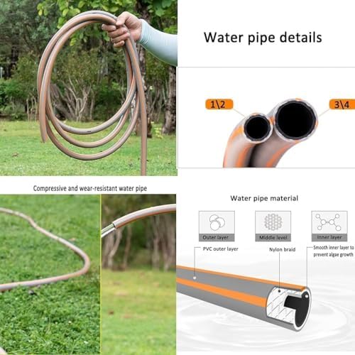 Automatic Lawn Water Sprinkler 360 Rotating Sprinkler Garden Sprinkler with Hose,360 Degree 3-arm Rotating Sprinkler Irrigation System for Watering Lawn Plants Flowers Veggies wyqdp240312(Color:,Size: - Image 4