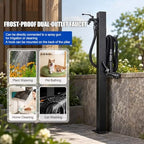 Outdoor Faucet Stand with Hose Holder, Freestanding Garden Water Column, Stainless Steel Outdoor Water Station for Garden Hose Connection - Image 7