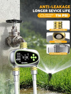 Water Timer for Garden Hose - 2 Zone Sprinkler Controller with Brass Inlet Programmable Hose Timer, Automatic Drip Irrigation System for Yard Lawn Greenhouse - Image 6