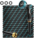 Garden Hose 50FT Non-Expandable Ultra Lightweight Water Hose & Super Flexible Hose with 10-Pattern Hose Nozzle High-Strength Special Cloth Cover with 3/4" Brass fitting for Lawn, Yard, Car Washing by HmiL-U