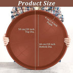 Eccliy 6 Pack Plastic Plant Saucer, Round, 20 Inch, Terracotta - Image 2