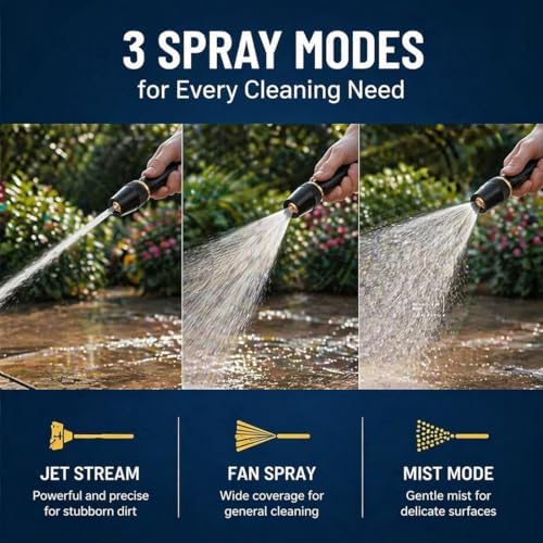 2026 Professional Jet Sweeper Nozzle, Heavy Duty Adjustable Twist Hose Nozzle Jet Sweeper Nozzle, Home High Pressure Car Wash Water Gun for Garden Hose, Watering, Lawn, Car (2PCS) - Image 2