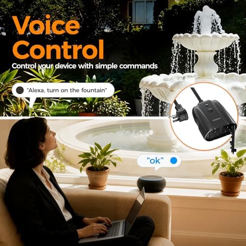 TESSAN Outdoor Smart Plug, IP44 Splash Proof, 2 Sockets - Image 3
