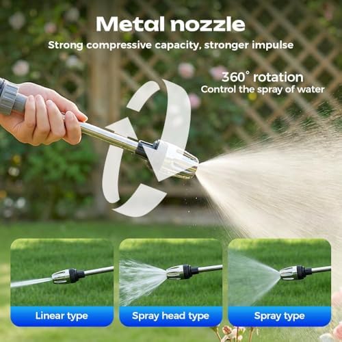 Turn Any Hose into a High Pressure Water Cleaning Jet, 2026 New Heavy Duty Garden Hose Nozzle, Multi Function Lawn & Garden Watering Sprayer, Spray Nozzle for Yard, Pet and Car Cleaning (C) - Image 3