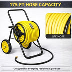 2-Wheel Garden Hose Reel Cart, Residential Duty Hose Reel,175ft Capacity - Image 5