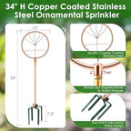 34" Ornamental Sprinkler, 360° Rotating, Wave Fan - Image 2
