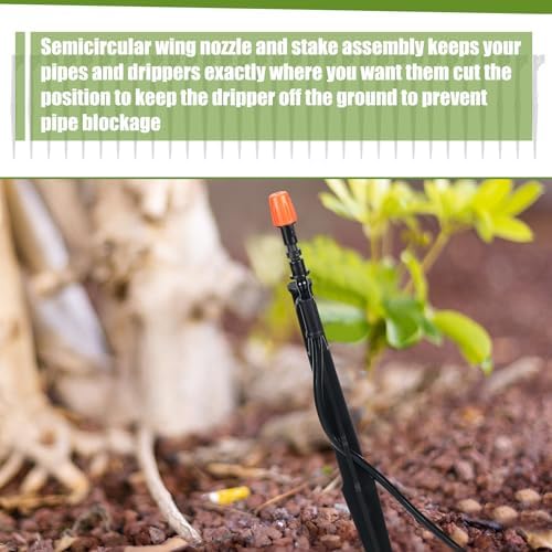 GlikCeil 100 Pcs Drip System Stakes 1/4" Tubing Holder for Micro Sprinkler - Image 5