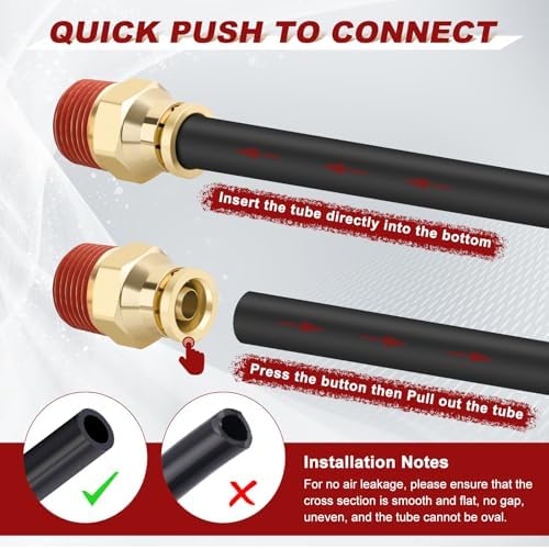 DOT Approved Male Straight Brass Union 5/8" Tube x 3/8" NPT, 10PCS - Image 3
