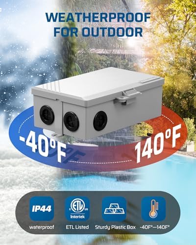 DEWENWILS Pool Pump Timer, Digital Timer Box, 2HP 40A 120-277 VAC, 7-Day 20 ON/Off Programmable Timer Switch for Water Heater, Pool Pump, SPA, Motor, ETL Listed Gray - Image 4