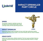 Underhill Impact Sprinkler Head, Heavy Metal, 1 1/4-Inch MPT Part Circle, Brass, 78-Foot, 1-Inch Drive Nozzle, 1/8-Inch Close-in Nozzle, SI125P - Image 4