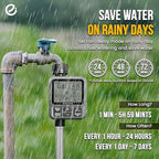 Egardenkart, Sprinkler Timer Outdoor - Water Timer for Garden Hose with Automatic, Manual, Rain Delay Mode | Large Display Water HoseTimer | Automatic Irrigation System for Garden, Lawns, Backyards - Image 6