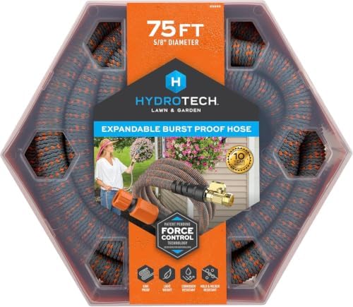 HydroTech 75 ft Expandable Burst-Proof Garden Hose, 5/8 in Diameter - Image 3