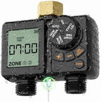 MIXC 2026-Thickened Soaker Hose 100Ft with Rechargeable 2-Zone Water Timer - Image 2