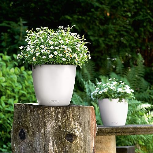 Lechuza Classico Color 28 White, Self-Watering Round Planter, D11 H10.2 in - Image 6