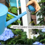 Metal Watering Can, 1 Gallon for Outdoor Garden Plants, Blue - Image 5