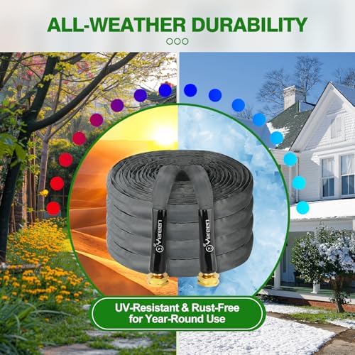 75FT Non-Expanding Garden Hose, Lightweight Flexible Flat Hose, Kink-Free, Burst-Resistant, High-Pressure Water Hose for Outdoor, RV, Lawns, Cleaning - Image 7