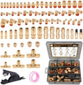 CheeMuii 76 Pcs Brass DOT Air Line Fittings Kit DOT Push to Connect Fitting by CheeMuii