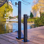 Garden Water Column Outdoor Post Faucet Stainless Steel Vertical Water Fountain Courtyard Retro Post Freestanding Hose Holder with Faucet(95CM/37.6IN) - Image 6