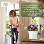 7 inch Plant Pots 3-Pack, Self Watering Flower Pots Indoor Outdoor, African Violet Pots Planters with Drainage Hole Saucer Reservoir, White - Image 4