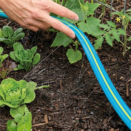 Winisok Upgrade Flat Sprinkler Soaker Hose for Garden 75FT, Heavy Duty 3-Tube Lawn Irrigation Hose with Landscape Stakes, No-Kink Flexible Watering Hose for Yard, Plants - Image 6