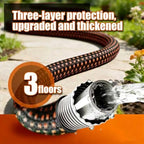Garden Hose 100ft, Non-Expanding Lightweight Kink-Free Water Hose, Flexible Outdoor Hose with Aluminum Fittings, Abrasion Resistant & Easy to Store for Yard, Lawn, Car Washing, Watering - Image 4