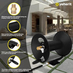 High Pressure Washer Hose Reel 100ft 3/8" NPT, 4000 PSI Heavy Duty Steel Power Washer Hose Reel with Swivel Arm, Mounting Bracket & M22 14mm Fitting, Wall/Machine/Van/Trailer Mount Compatible - Image 2
