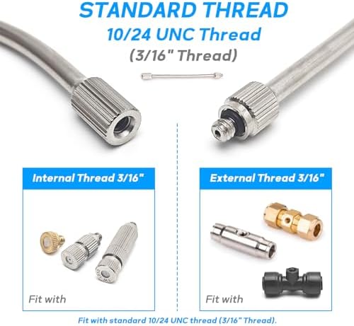 20Pack 11.5Inch Flexible Nozzle Extension Brass Mist Rod for Misting System - Image 4