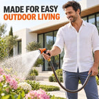 100FT Garden Hose, 1/2" Non-Expandable Lightweight Hybrid Water Hose with Solid Brass Fittings, Flexible & Tangle Resistant Hose, Leak Resistant for Backyard, Garden, Car Washing and Outdoor Use - Image 7