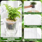 Self Watering Plant Pots, 3.5''/4.3''/5.1'', Transparent, 12 Pcs - Image 3