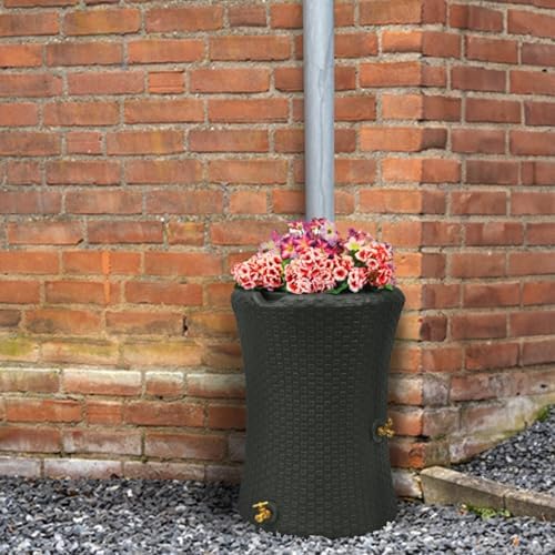 Good Ideas Impressions Nantucket Rain Water Collection Barrel, 2 Pack - Image 4
