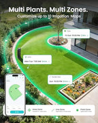 Aiper IrriSense 2 Lawn Sprinkler, Smart Irrigation System, Multi-Zone Plant-Specific Watering, Smart Scheduling, Weather-Adaptive Irrigation with Rain Sensor, for Lawns up to 14400 sq.ft.-Blue 3Pack - Image 4