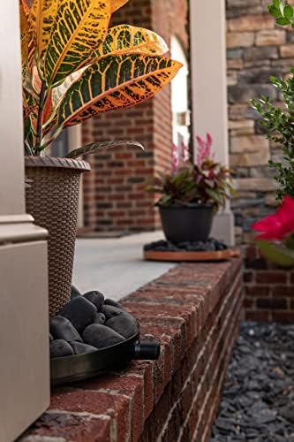 Drain Away Black 22 Inch Plant Saucer Heavy Duty Drain Tray for Large Pots Indoor Outdoor Waterproof UV Resistant | Protect Floors Decks | 12in 15in 22in | White Gray Terra Cotta Black - Image 5