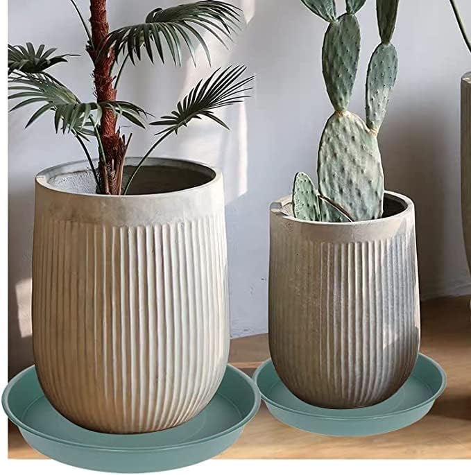 2 Pack of 20 21 inch Plant Saucer Round, Deep Plant Saucers for Pots, Heavy Duty Plastic Plant Drip Tray for Indoors Outdoor, Bird Bath Bowls, Plant Trays for Planter 19-22" (21 inch, Green) - Image 5