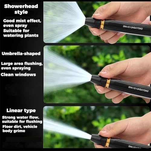 High Pressure Hose Nozzle Sprayer, Home High-Pressure Car Wash Water Gun with Booster Nozzle and Hose, Jet Nozzle Power Washer for Garden Hose for Plant Watering Lawn Car (F) - Image 5