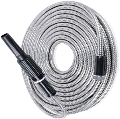 75FT Stainless Steel Metal Flexible Lightweight Garden Water Hose Pipe by MinistryofWarehouse
