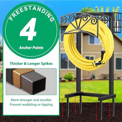 TomCare Garden Hose Holder, Heavy Duty Water Hose Hanger for 160FT Hose - Image 4
